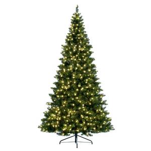 lot 156 image: Vickerman 7.5 x 50 Chapel Pine Artificial Christmas Half Tree, Warm White Dura-lit LED Lights