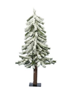 lot 169 image: Vickerman Artificial 2 x 14 Flocked Alpine Christmas Tree Unlit