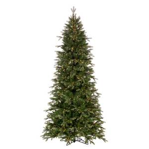 lot 173 image: Vickerman 9 x 50 Douglas Fir Artificial Slim Christmas Tree with Warm White LED Lights