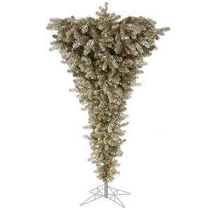 lot 179 image: Vickerman 5.5 Champagne Upside Down Artificial Christmas Tree, Unlit