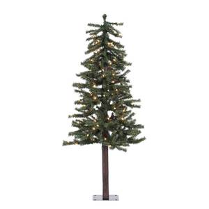 lot 180 image: Vickerman 4 Natural Alpine Artificial Christmas Tree, Clear Incandescent Lights