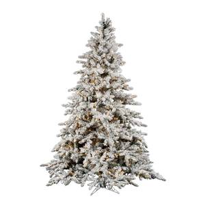 lot 190 image: Vickerman 7.5 Flocked Utica Fir Artificial Christmas Tree, Clear Lights