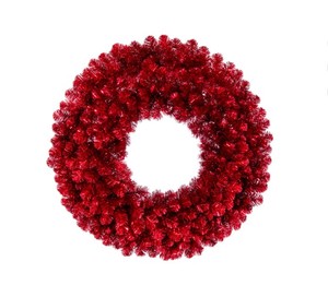 lot 191 image: Vickerman 48 Artificial Deluxe Red Tinsel Christmas Wreath with 720 Tips