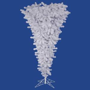 lot 205 image: Vickerman 5.5 White Upside Down Artificial Christmas Tree, Unlit - zA107555
