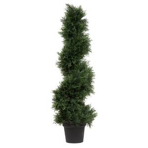 lot 219 image: Vickerman 3 Artificial Potted Green Cedar Spiral Tree - TP170536