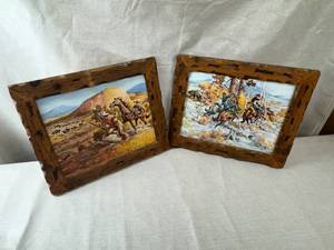 lot 13 image: Framed Cowboy Art