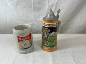 lot 19 image: Stein and Budweiser Mug