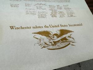 lot 22 image: Winchester U.S. Bicentennial Calendar