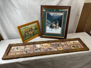 lot 34 image: HorseCowboy Art and Winchester Poster