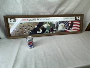 lot 35 image: Framed Winchester Model 94 American Bald Eagle Rifle Box Sleeve
