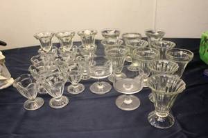 lot 163 image: Lot of 25 Glass Dessert Cups and Serving Dishes