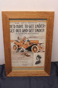 lot 213 image: Framed Vintage Sheet Music - Hed Have to Get Under, Get Out and Get Under