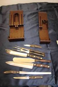 lot 215 image: Vintage Cutco Kitchen Knife Set with Block Holder