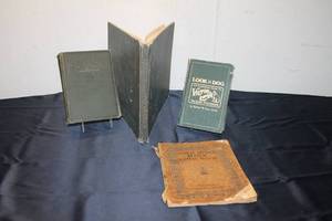 lot 243 image: Collection of 3 Vintage Cookbooks and a Dictionary