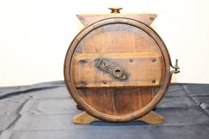 lot 270 image: Antique Wooden Butter Churn with Crank Handle