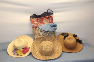 lot 279 image: Collection of 4 Assorted Womens Sun Hats in Various Styles
