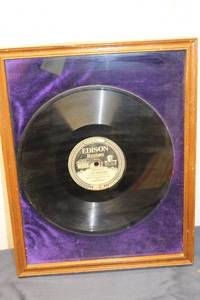 lot 294 image: Framed Edison Record - 52029-R Lindbergh (The Eagle on the U.S.A.)