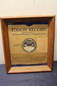 lot 296 image: Framed Edison Tuning Record by Thomas A. Edison, Inc.