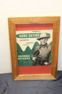 lot 303 image: Framed Gene Autry Columbia Records Artwork