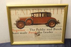 lot 304 image: Vintage 1930s Buick Advertisement Framed Print from Literary Digest
