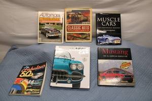 lot 27 image: Collection of 6 Car-Themed Books Including Classic Car and Mustang Titles