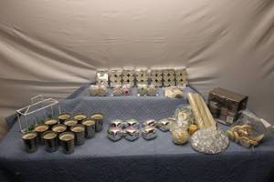 lot 54 image: Collection of Decorative Candles and Candle Holders