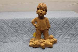 lot 74 image: Lee Bortin Clean Your Room Sculpture of a Boy