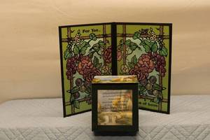 lot 99 image: Set of Inspirational Scripture Cards with Decorative Holder
