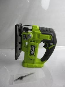 lot 34 image: RYOBI ONE 18V Cordless Jig Saw (Tool Only) 18 VOLT, PCL525B, Green OPEN BOX, GOOD CONDITION, TESTED, WORKS