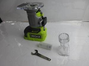 lot 35 image: RYOBI ONE 18V Cordless Compact Fixed Base Router (Tool Only) OPEN BOX, GOOD CONDITION, TESTED, WORKS