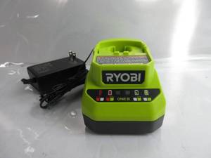 lot 41 image: RYOBI PCG002 18V Volt ONE Lithium-Ion Battery Charger HAS TAPE RESIDUE, SLIGHTLY USED, TESTED, WORKS