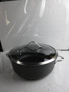 lot 73 image: Calphalon Contemporary Hard-Anodized Aluminum Nonstick Cookware, Dutch Oven, 8 12-quart, Black SCRATCHES, NEW (SEE PICS)