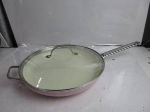lot 79 image: GREEN PAN Pink 12 USED HAS SCRATCHES