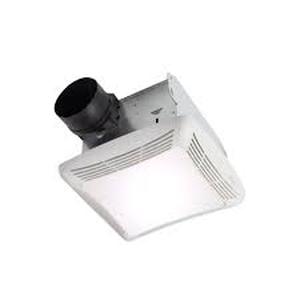 lot 15 image: Broan-NuTone 80 CFM Ceiling Bathroom Exhaust Fan with Light  Customer Returns See Pictures