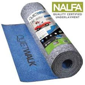 lot 48 image: QuietWalk 100 sq. ft. 3 ft. x 33.3 ft. x 3 mm Underlayment with Sound and Moisture Barrier for Laminate and Engineered Floors  Customer Returns See Pictures