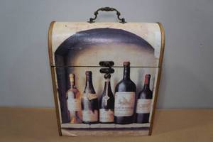lot 212 image: Wood WineLiquor Carry CaseGift Box
