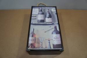 lot 213 image: Wood Wine Carry CaseGift Box