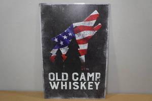 lot 220 image: Patriotic Old Camp Whiskey Raised Metal Sign