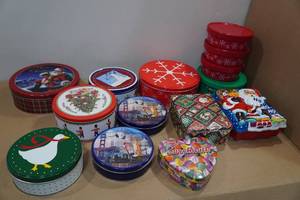 lot 239 image: Assorted Cookie Tins
