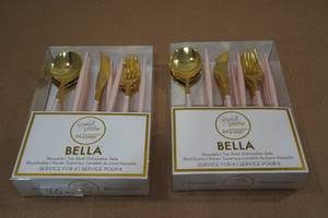 lot 241 image: Bella Dishwasher Safe Reusable Flatware