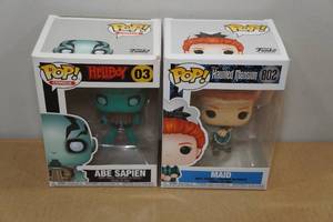 lot 253 image: Pop Figures - Haunted Mansion Maid, Hellboy Abe Sapien