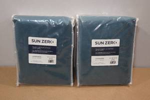 lot 270 image: 2 Sun Zero Curtains 50x96 -Teal