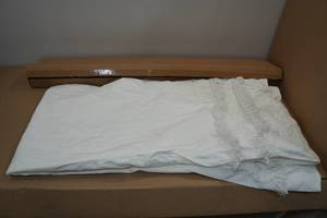 lot 273 image: Bathroom Curtain Rod with Shower Curtain
