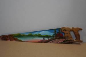 lot 290 image: Antique Hand Painted Warranted Superior Saw