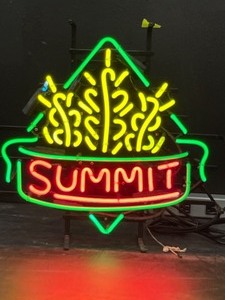 lot 113 image: Small Summit beer sign, all neon