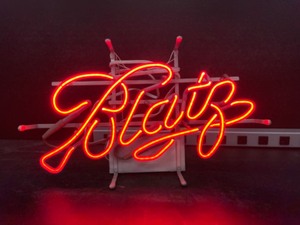 lot 119 image: Blatz, small, red neon script