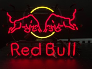 lot 40 image: Red Bull Energy Drink, with single stroke neon letters and neon logo