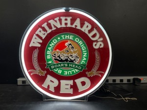 lot 46 image: Weinhards Red, Boars Head motion sign with neon