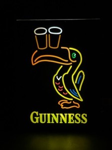 lot 48 image: Guinness toucan, neon backlit plate