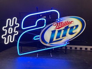 lot 58 image: Miller Lite NASCAR #2 neon